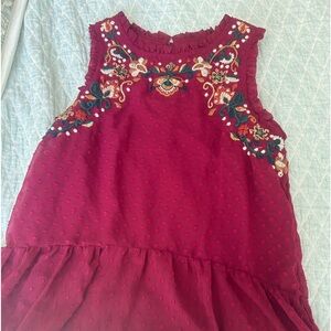 Eyeshadow embroidered tank